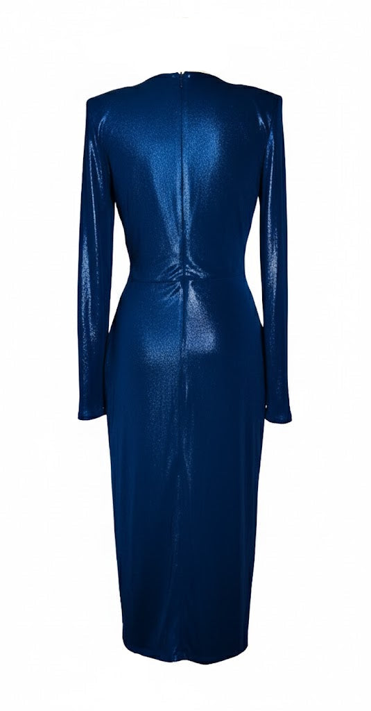 Guess Vestido Azul Metálico