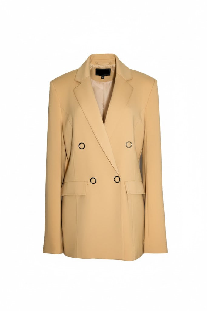 GUESS Blazer Entallado “Dafne” en Color Camel