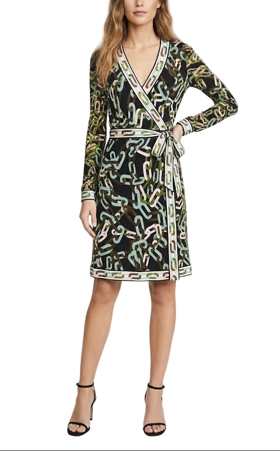 Diane von Furstenberg Vestido Cruzado Modern Chain