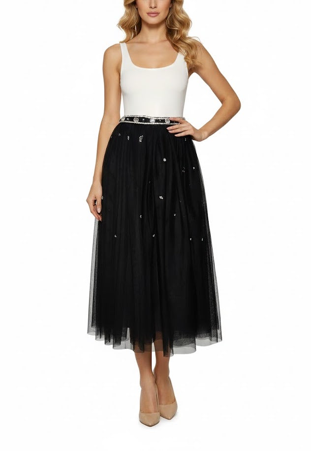 Twinset Falda de Tul Bordado