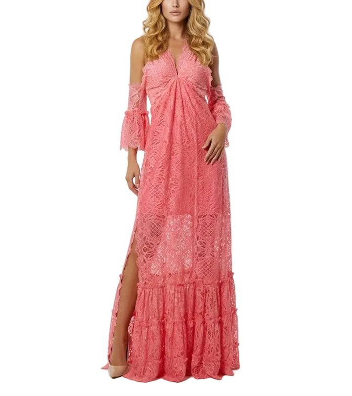 Highly Preppy Vestido Coral de Encaje