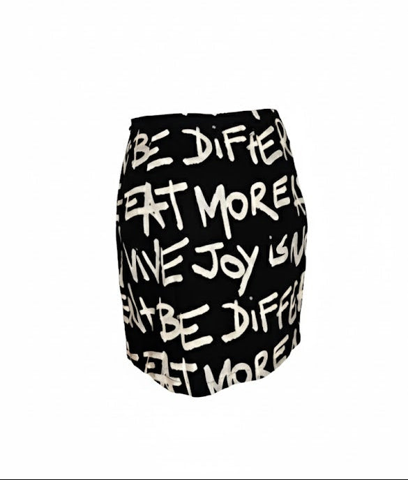 Desigual Minifalda Texto Impreso