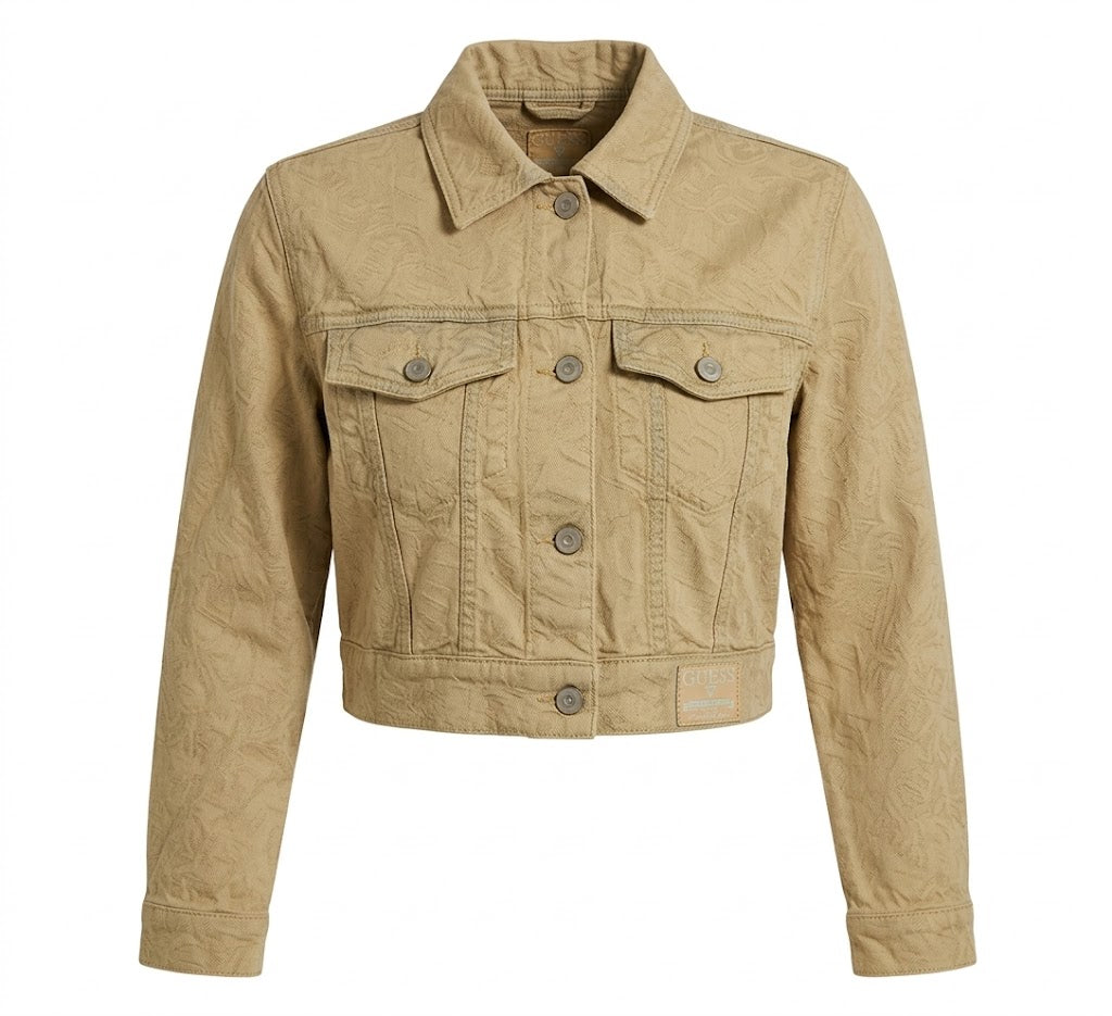 Guess Cazadora Vaquera Beige Fade-Out
