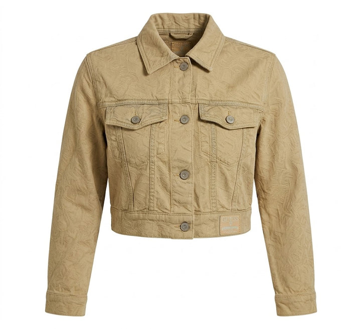 Guess Cazadora Vaquera Beige Fade-Out