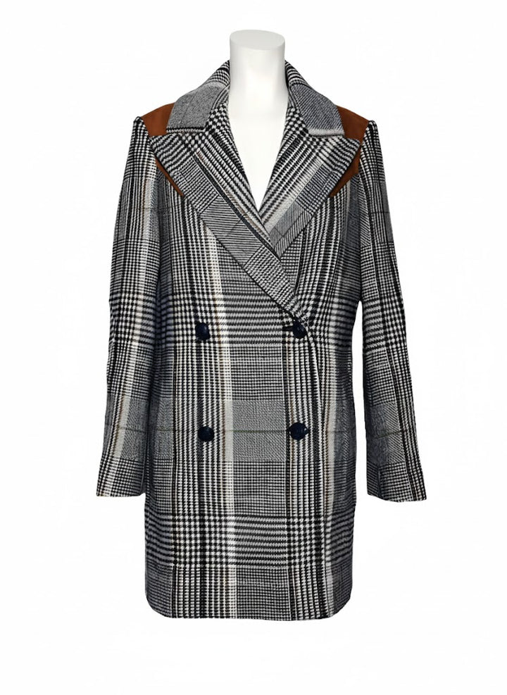 Zadig & Voltaire Abrigo Motty Carreaux Lana
