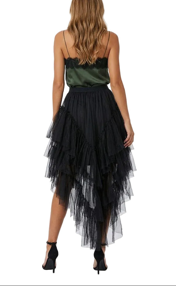Actitude by Twinset Falda Tul Volantes High-Low