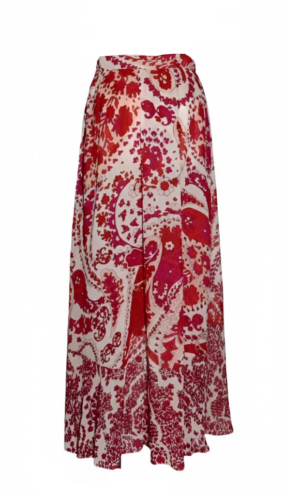 TWINSET Falda Asimétrica Floral en Crepé