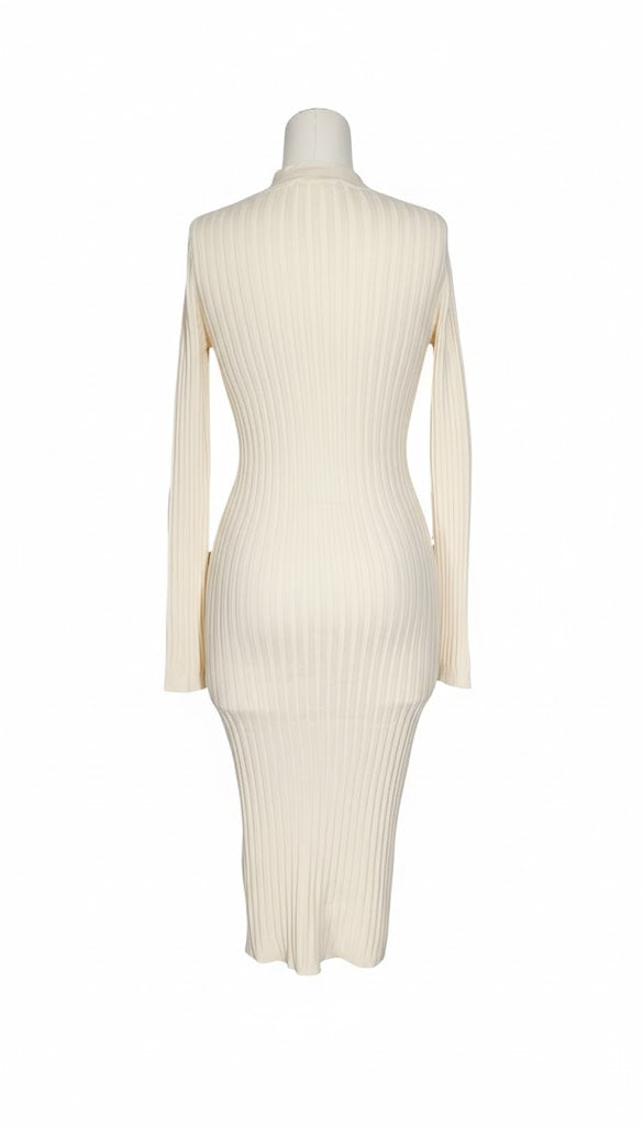 Rinascimento Vestido de Punto Calado con Lazo