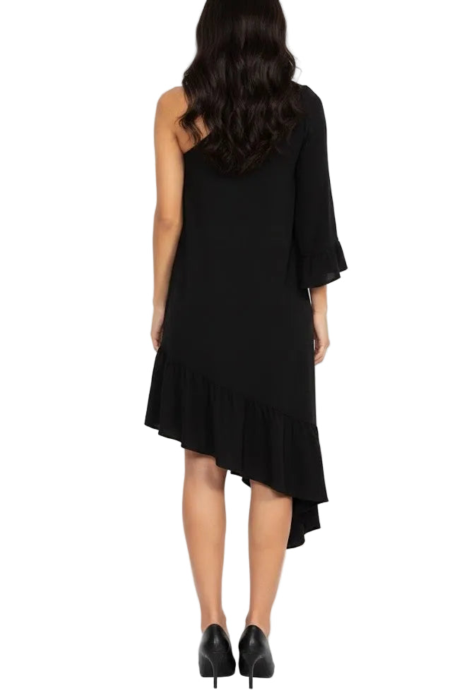Pinko Vestido Negro Asimétrico
