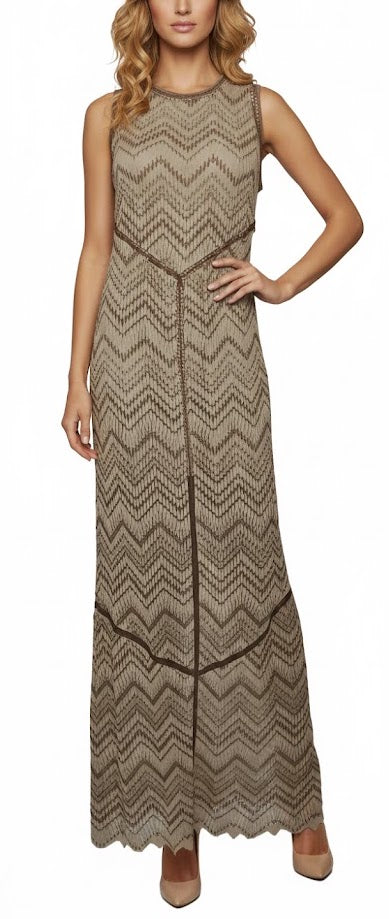 Guess Vestido Encaje y Estampado Zigzag
