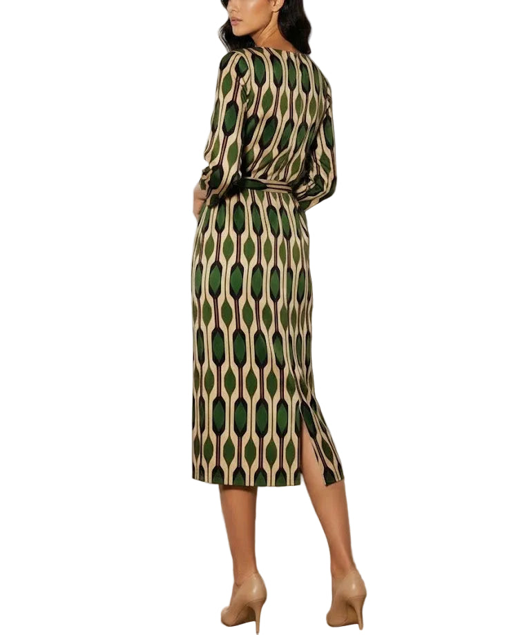 Xandres Vestido Midi Estampado