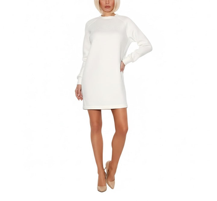 Guess Eco Vestido Sudadera Blanco
