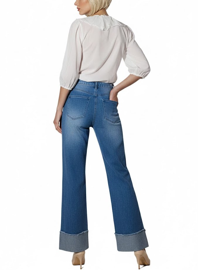Gil Santucci Jeans Rectos con Cadena