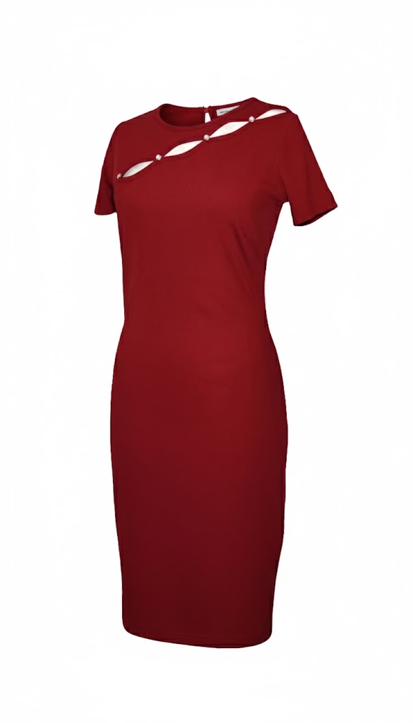 Guess Guendalina Vestido Burdeos