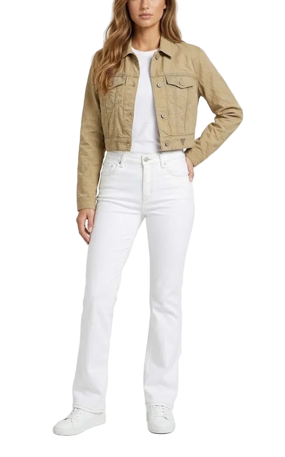 Guess Cazadora Vaquera Beige Fade-Out