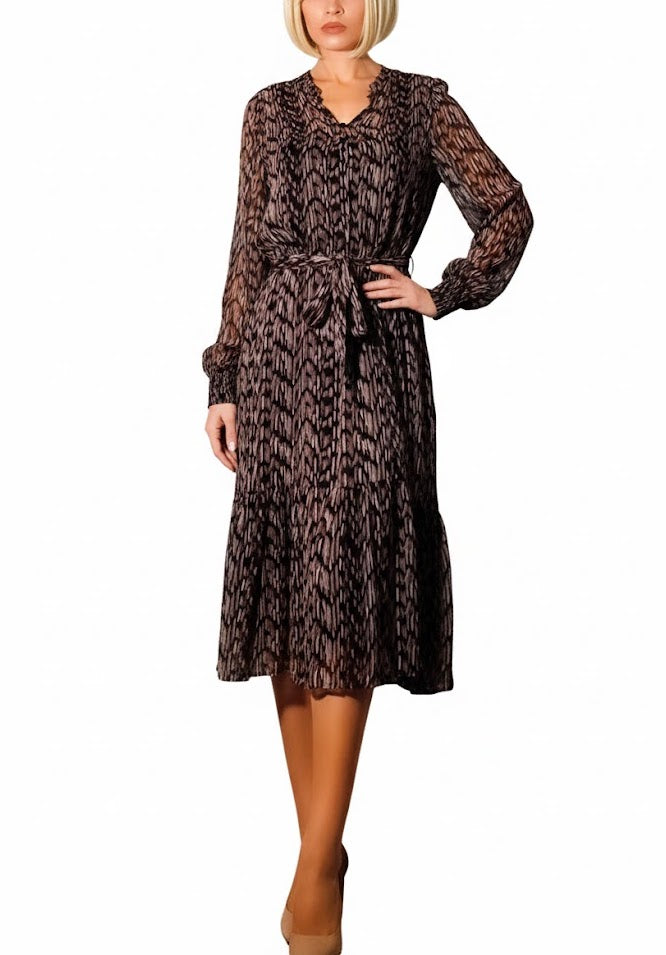 Xandres Vestido Fluido Multicolor