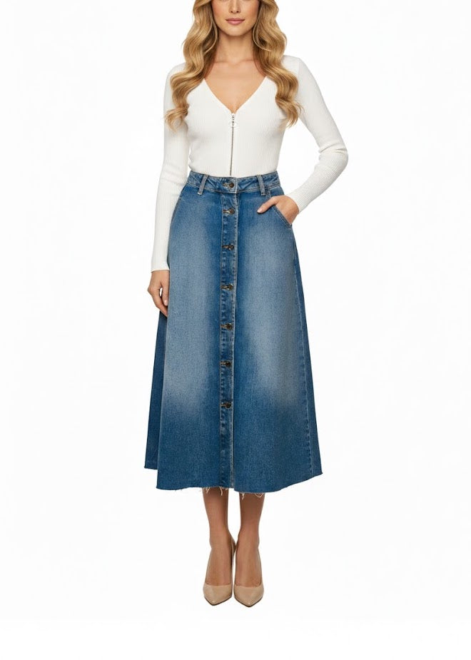 Liu Jo Falda Midi Denim