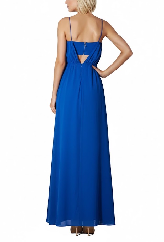 SuitBlanco Vestido Largo Azul
