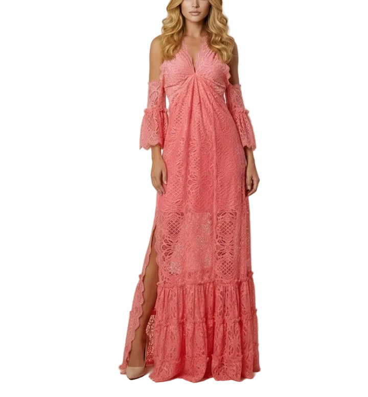 Highly Preppy Vestido Coral de Encaje