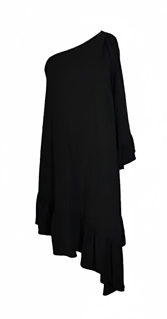 Pinko Vestido Negro Asimétrico