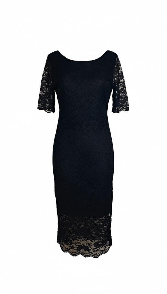 Melika M Vestido Encaje Negro