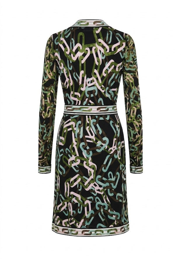 Diane von Furstenberg Vestido Cruzado Modern Chain