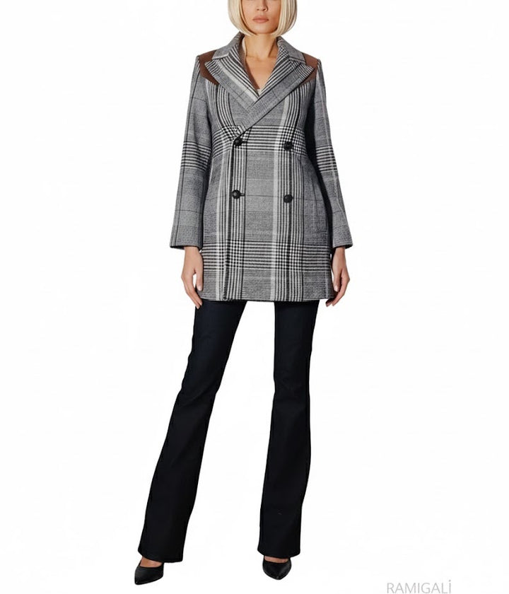 Zadig & Voltaire Abrigo Motty Carreaux Lana