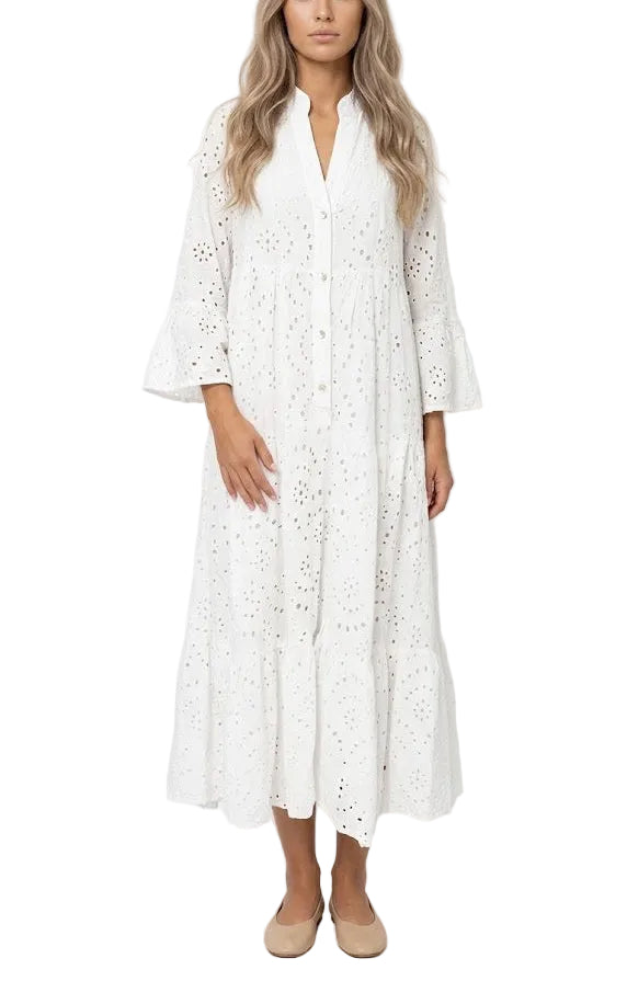 Classic Fashion Vestido Perforado