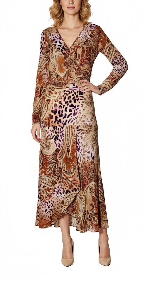 Guess Vestido Largo Animalier