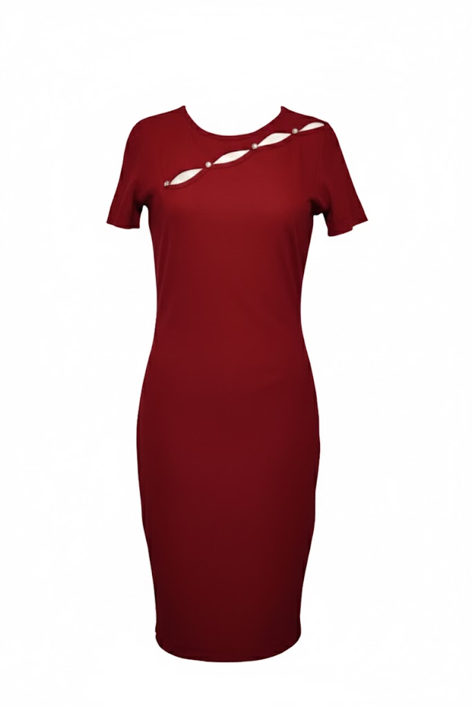 Guess Guendalina Vestido Burdeos