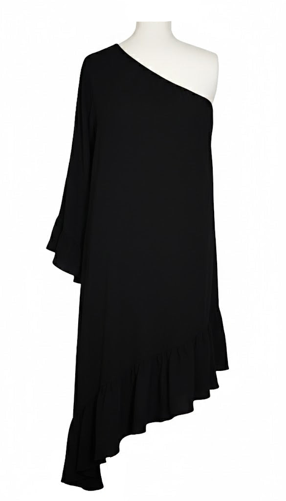 Pinko Vestido Negro Asimétrico