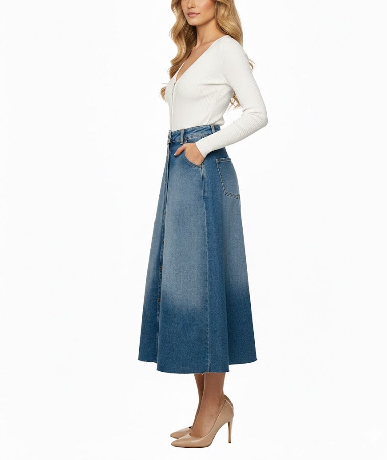 Liu Jo Falda Midi Denim