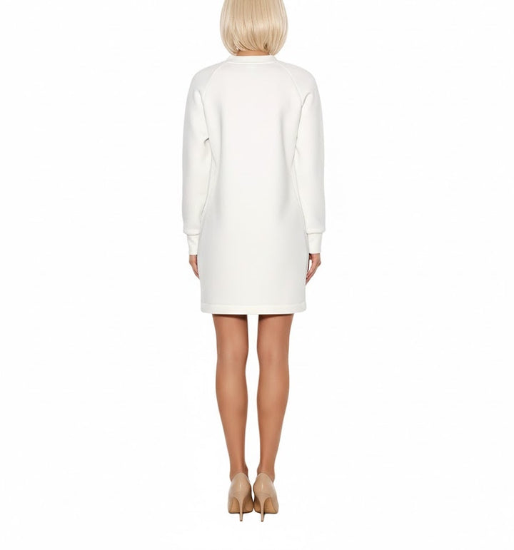 Guess Eco Vestido Sudadera Blanco