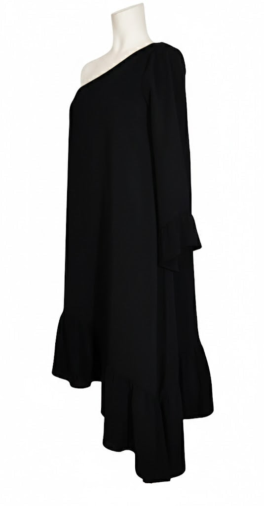 Pinko Vestido Negro Asimétrico
