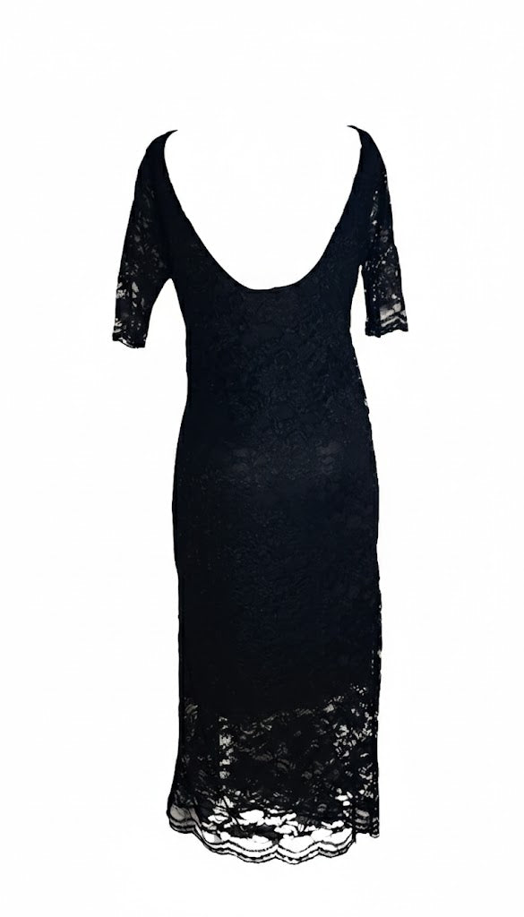 Melika M Vestido Encaje Negro