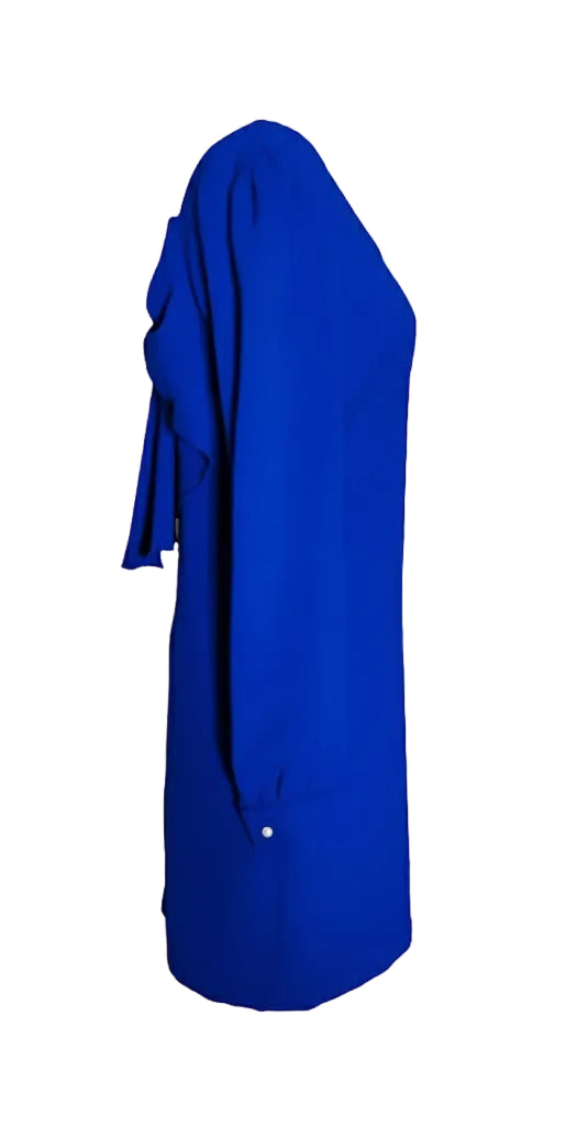 Vestido Corto con Lazo Coosy en Azul Eléctrico