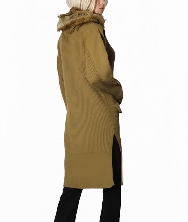 Fracomina Cardigan Militar Largo