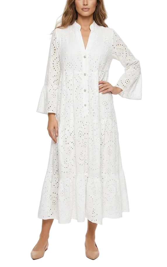 Classic Fashion Vestido Perforado