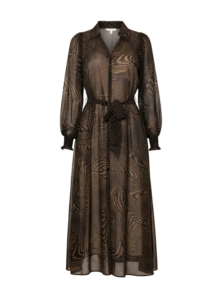 Xandres Vestido Camisero Print Animal
