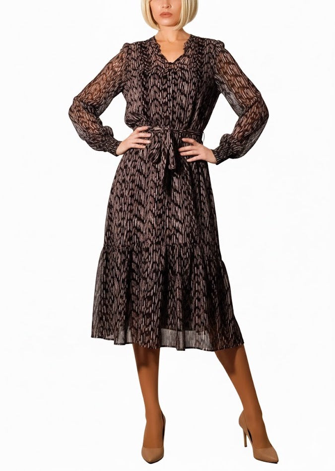 Xandres Vestido Fluido Multicolor