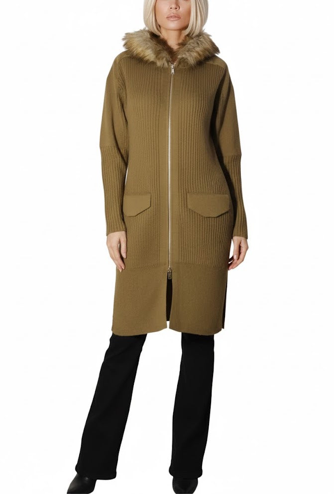 Fracomina Cardigan Militar Largo