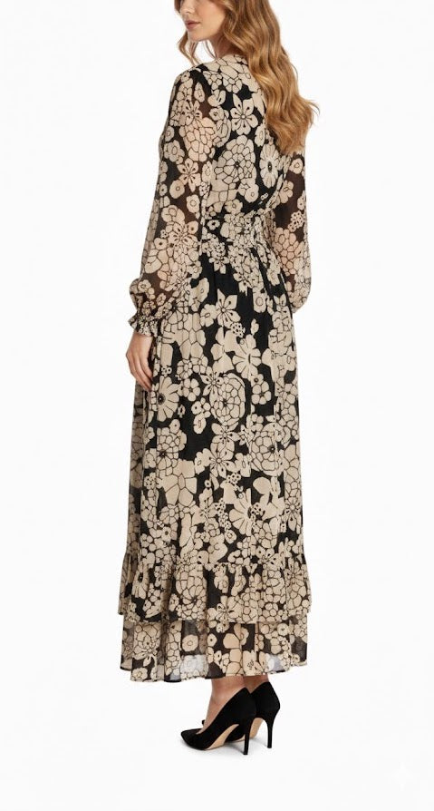 Naf Naf Vestido Largo Floral