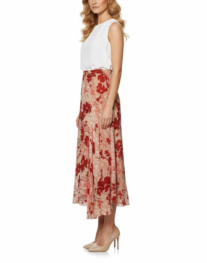 TwinSet  Falda Asimétrica Floral