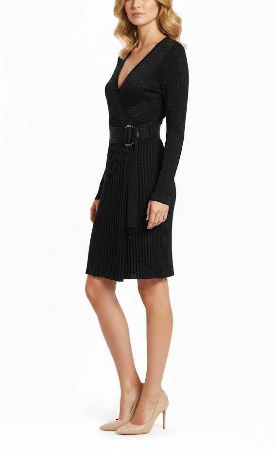 Pinko Vestido Bronce de Lurex