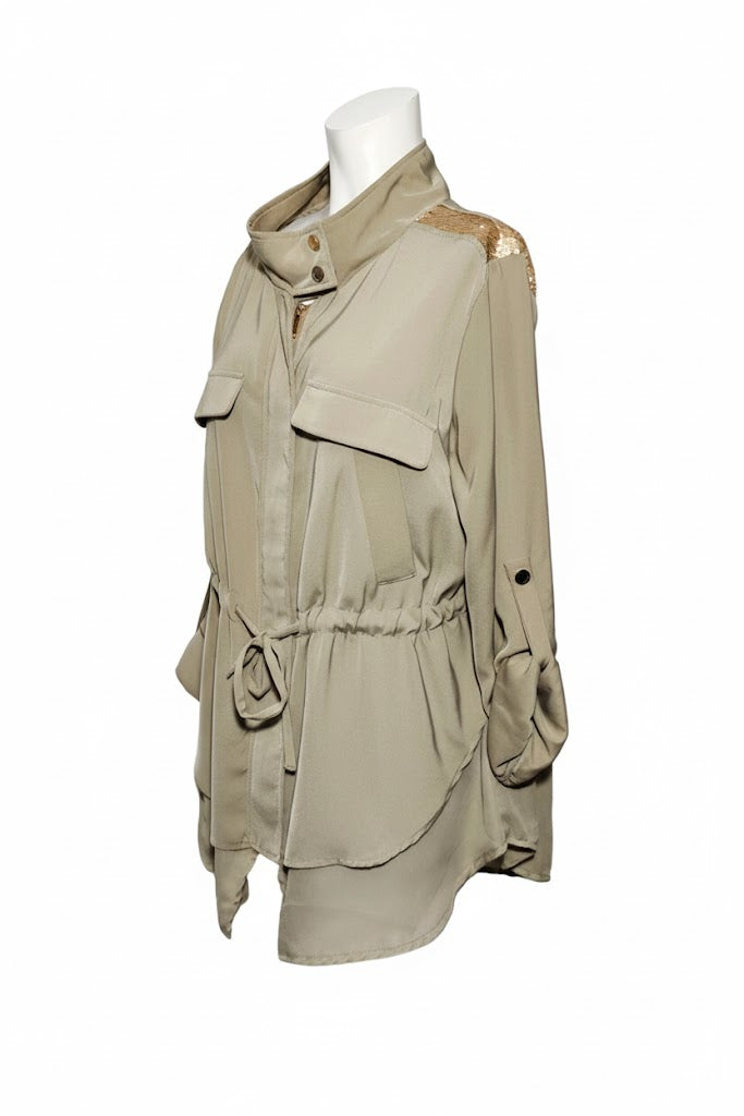 Fracomina Parka Estilo Militar Chic