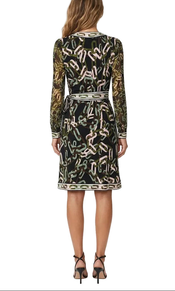 Diane von Furstenberg Vestido Cruzado Modern Chain