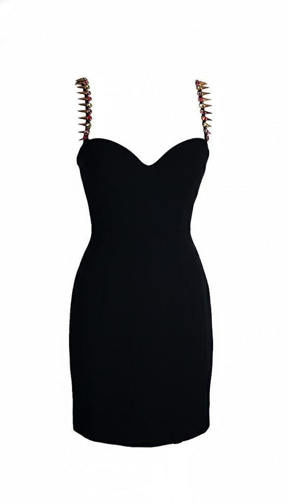 Rare London Vestido Cóctel Tachas
