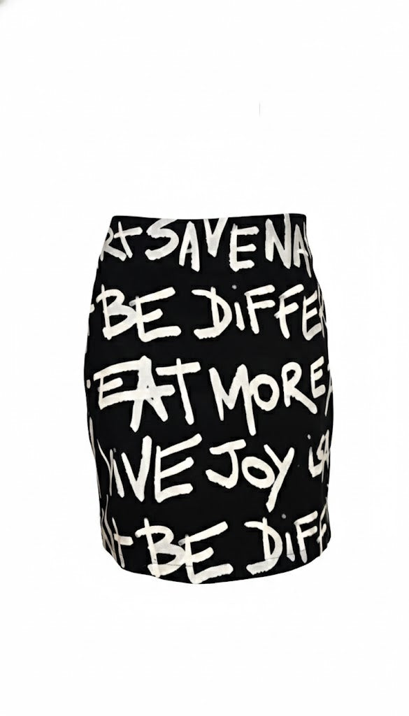 Desigual Minifalda Texto Impreso