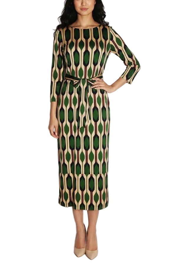 Xandres Vestido Midi Estampado