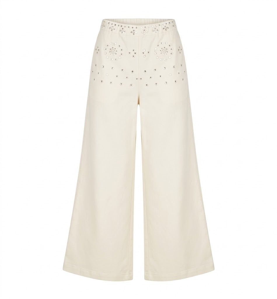 INSPIRATION Studio Pantalón Palazzo Ecru
